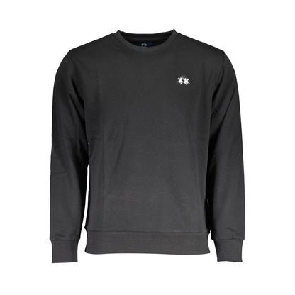 La Martina Black Cotton Sweatshirt La Martina