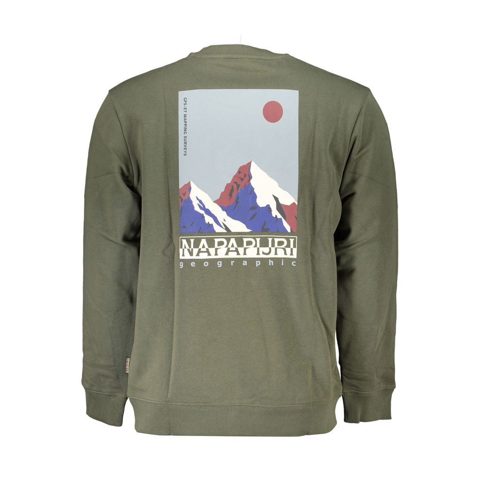Napapijri Verde Cotton Men Sweatshirt