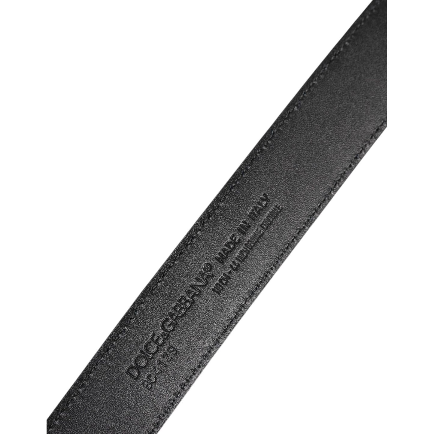 Dolce & Gabbana Black Leather Classic Metal DG Buckle Belt Dolce & Gabbana