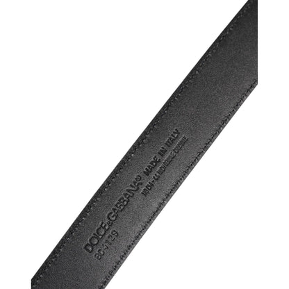 Dolce & Gabbana Black Leather Classic Metal DG Buckle Belt Dolce & Gabbana