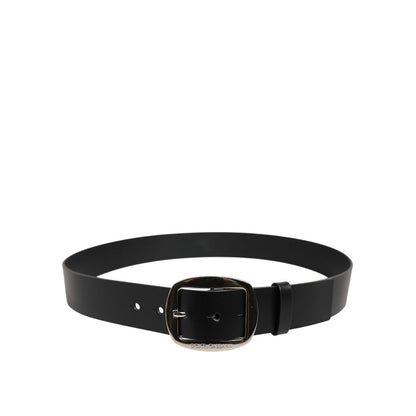 Dolce & Gabbana Black Leather Classic Metal Buckle Belt Dolce & Gabbana