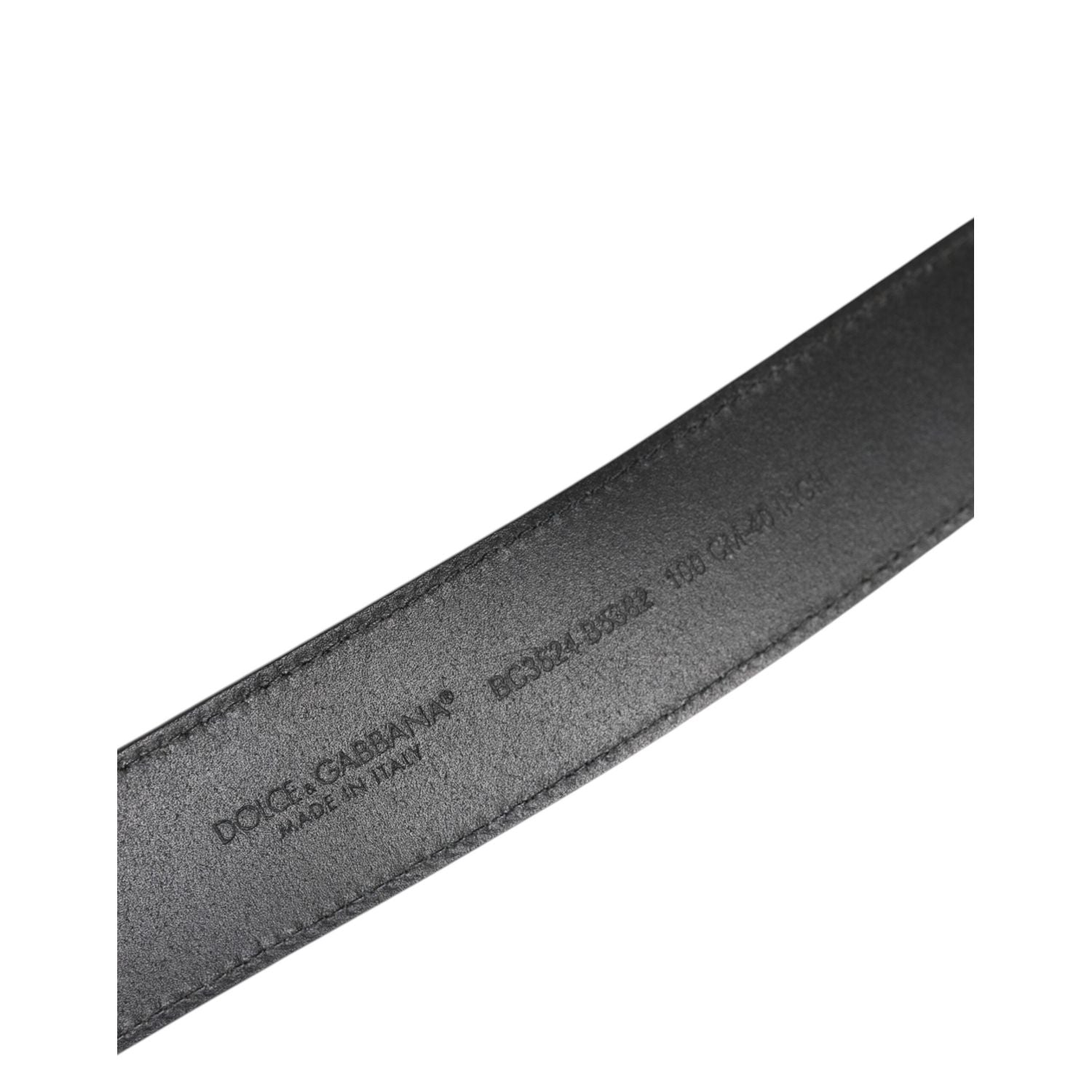 Dolce & Gabbana Black Leather Classic Metal Logo Buckle Belt