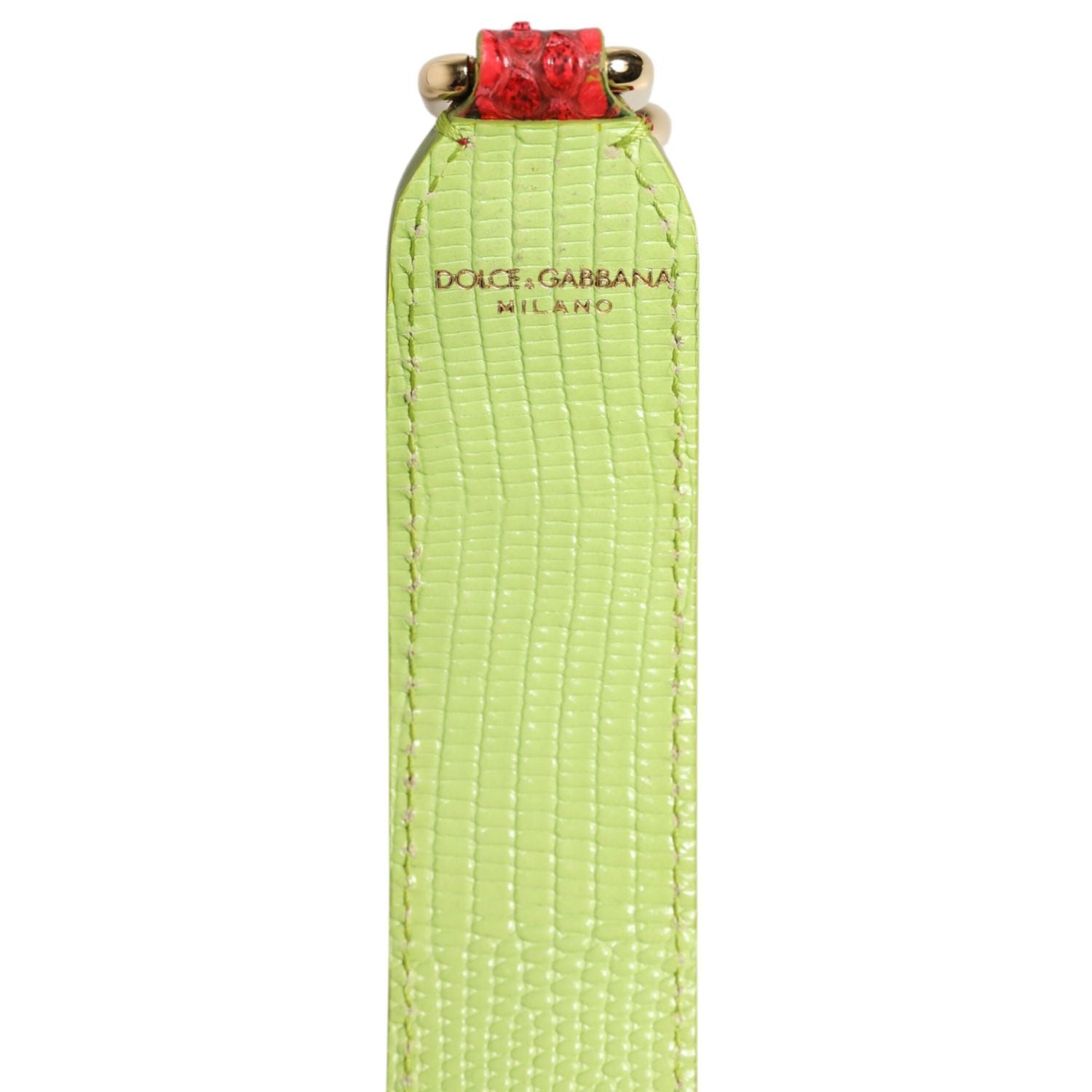 Dolce & Gabbana Red Exotic Leather Handbag Accessory Shoulder Strap