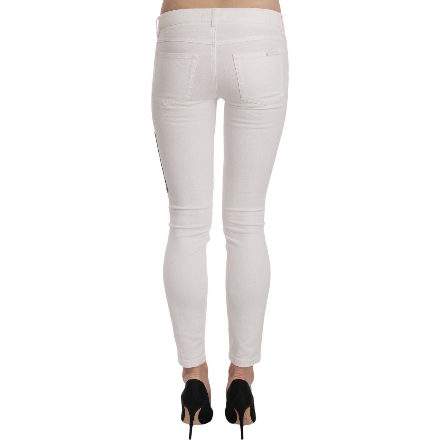 Queen Of Hearts Embellished Skinny Pants