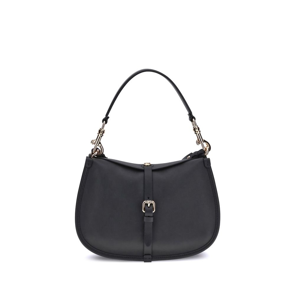 Etro Black Calf Leather Bos Taurus Shoulder Bag