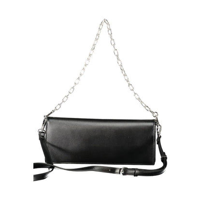 Mario Valentino Black Polyurethane Women Handbag