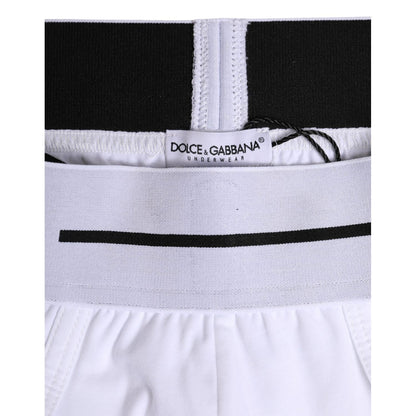 Dolce & Gabbana White Cotton Stretch Regular Brief Underwear
