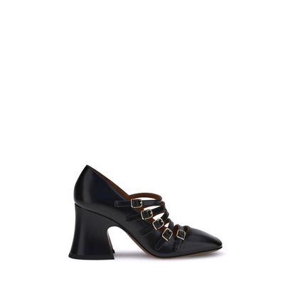 Chloé Black Calf Leather Bos Taurus High Heel Pumps