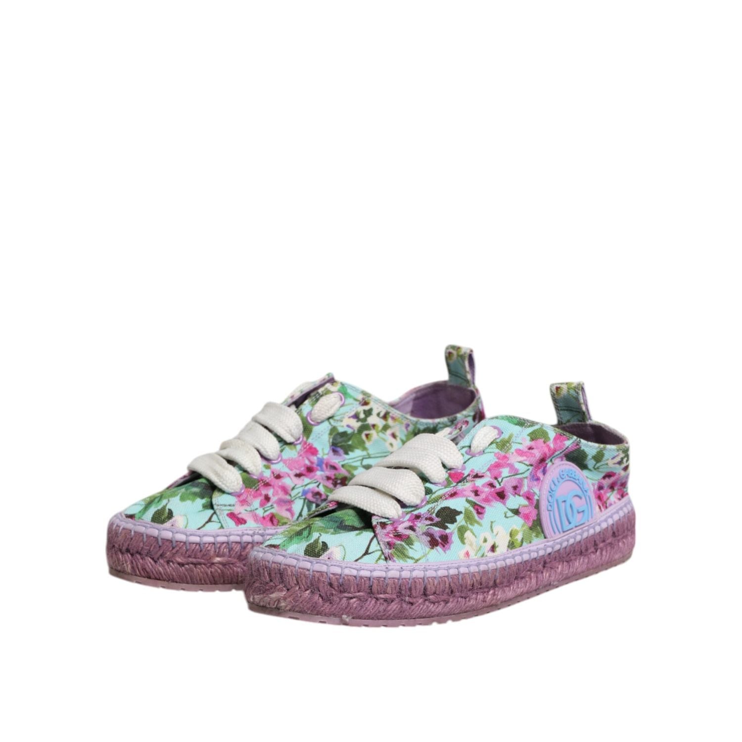 Dolce & Gabbana Multicolor Canvas Espadrilles Sneakers Shoes