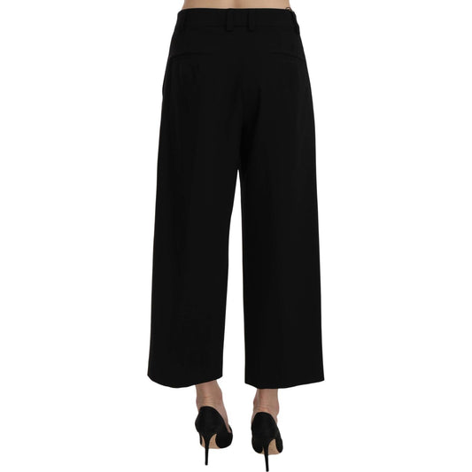 Dolce & Gabbana Elegant Black Cotton Trousers Jeans & Pants Dolce & Gabbana