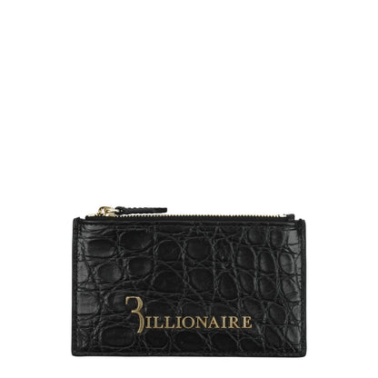 Billionaire Italian Couture Black Crocodile Cardholder Billionaire Italian Couture