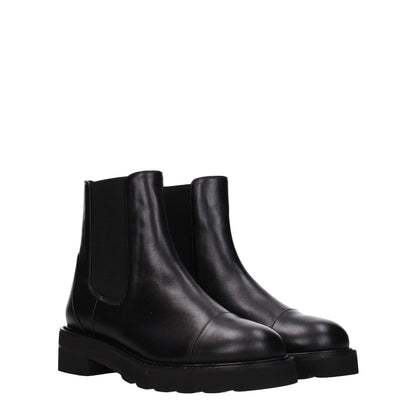 Stuart Weitzman Black Leather Ankle Boots