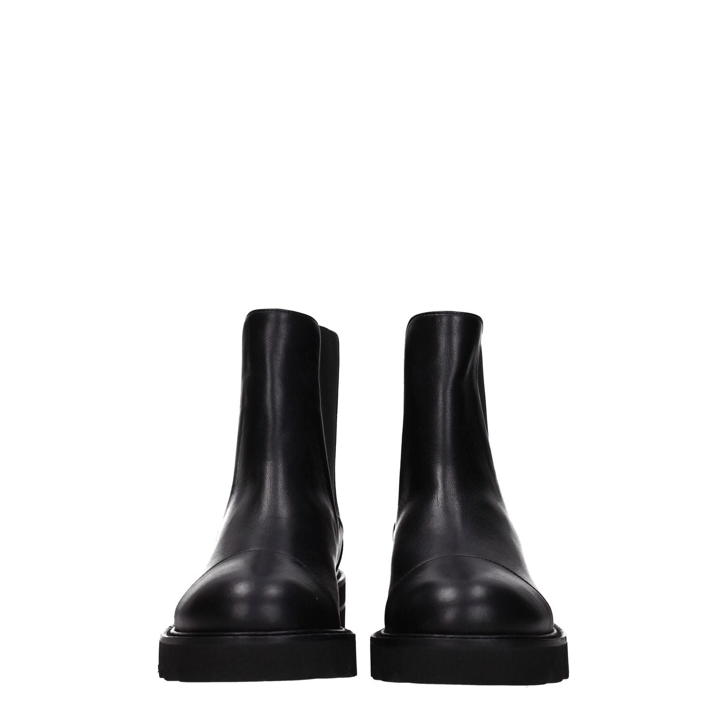 Stuart Weitzman Black Leather Ankle Boots