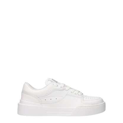 Dolce & Gabbana White Leather Low Top Sneakers Dolce & Gabbana
