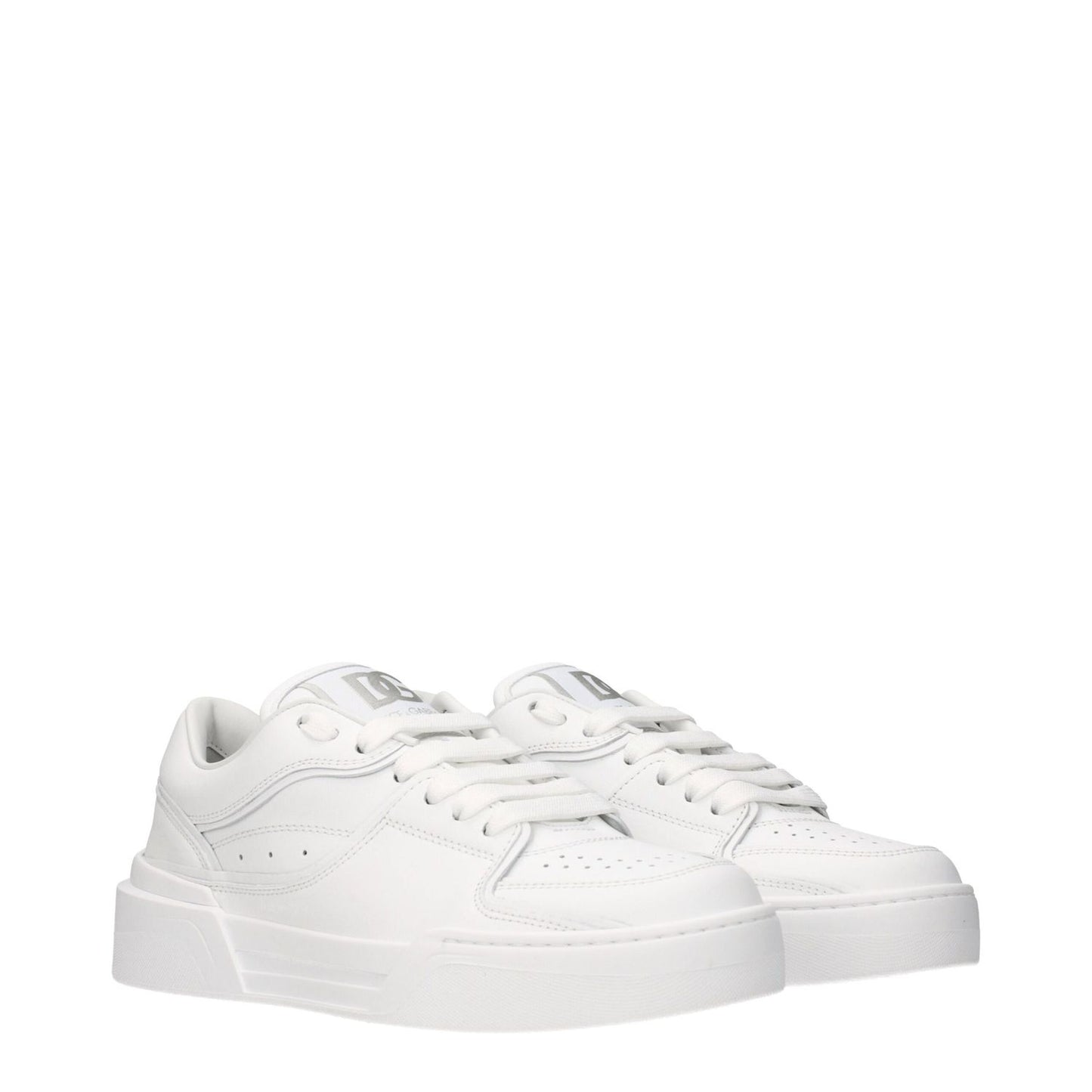 Dolce & Gabbana White Leather Low Top Sneakers Dolce & Gabbana