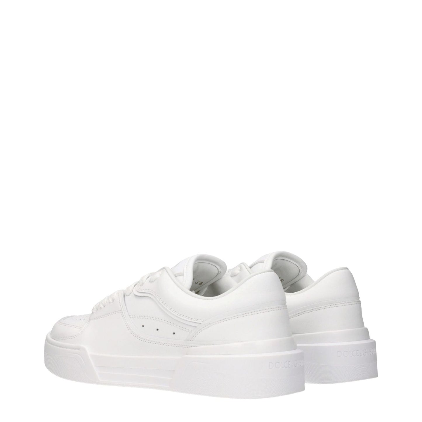 Dolce & Gabbana White Leather Low Top Sneakers Dolce & Gabbana
