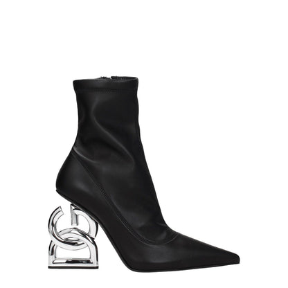 Dolce & Gabbana Black Leather Ankle Boots