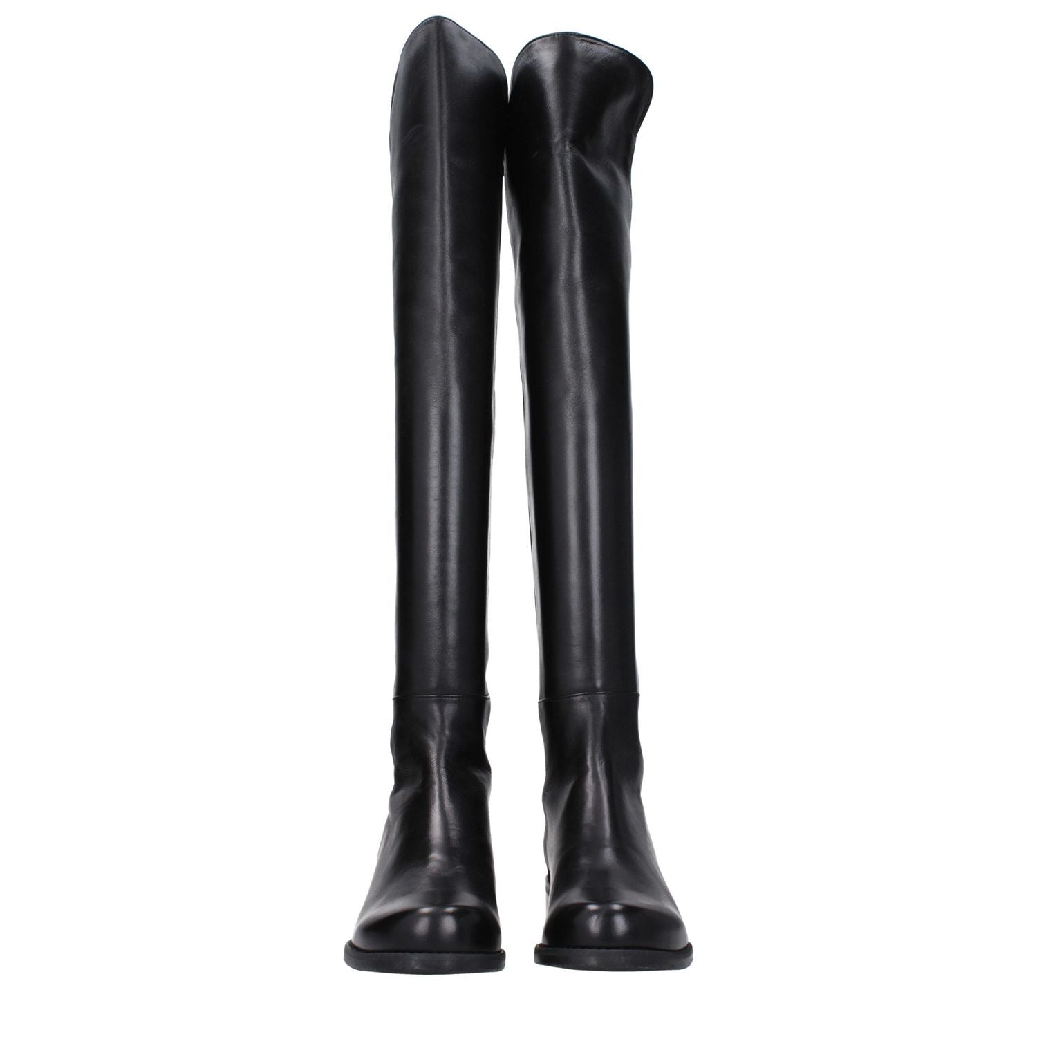 Stuart Weitzman Black Leather Over The Knee
