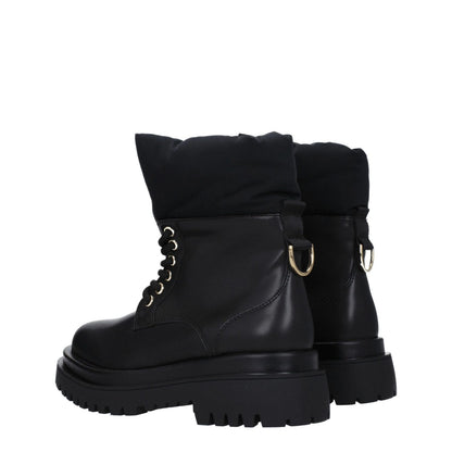 Versace Jeans Black Polyethylene Ankle Boots