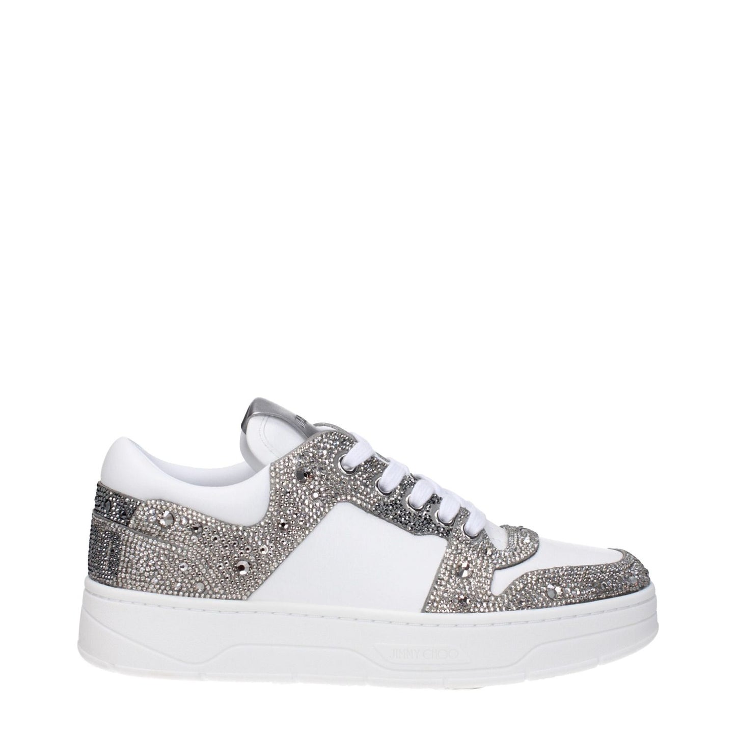 Jimmy Choo White Leather Chunky Sneakers