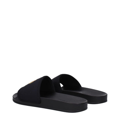 Palm Angels Black Fabric Slippers