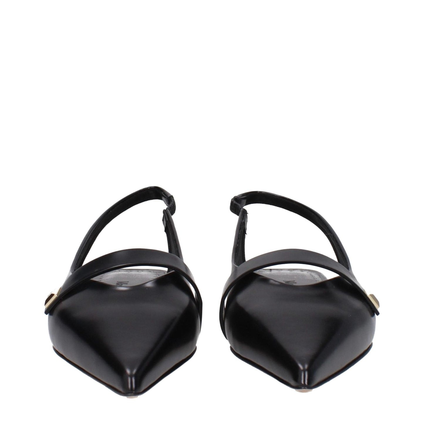 Max Mara Black Leather Ballet Flats