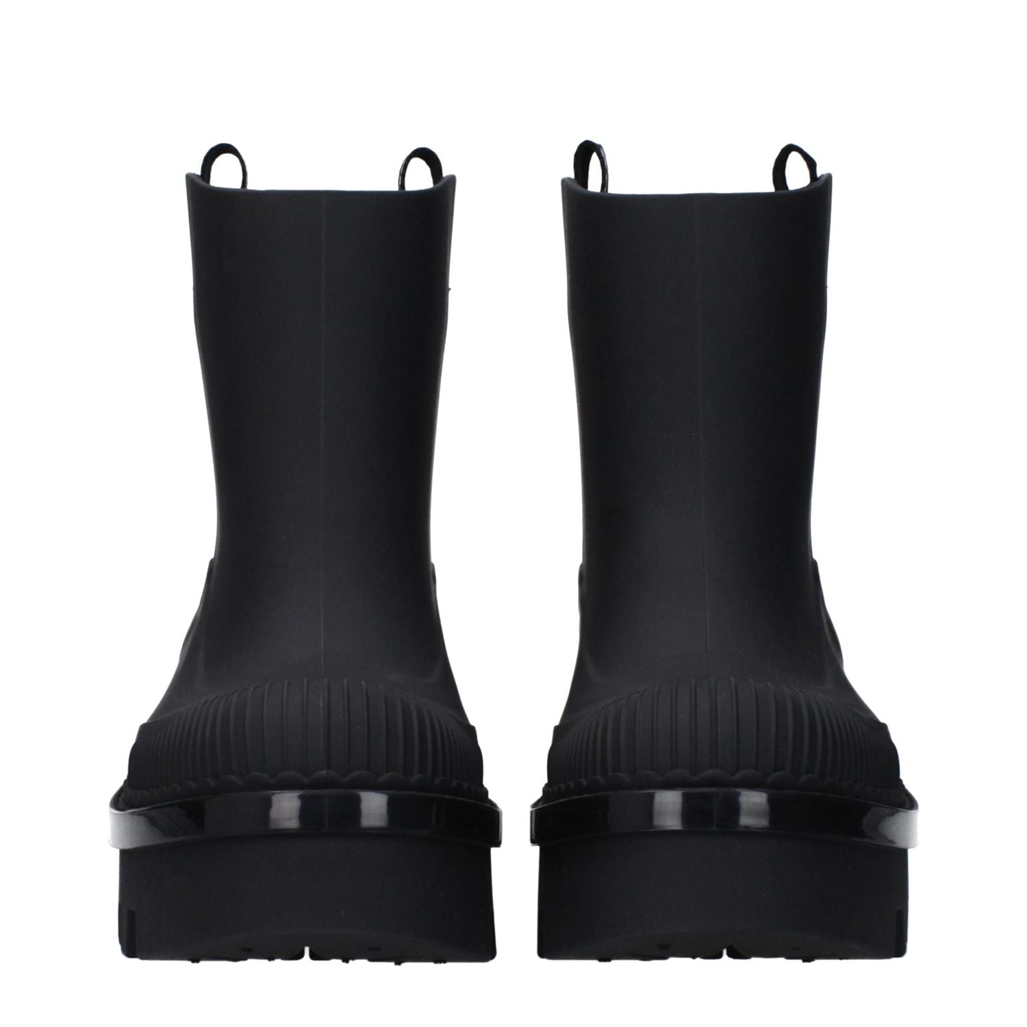Chloé Black Cotton Ankle Boots