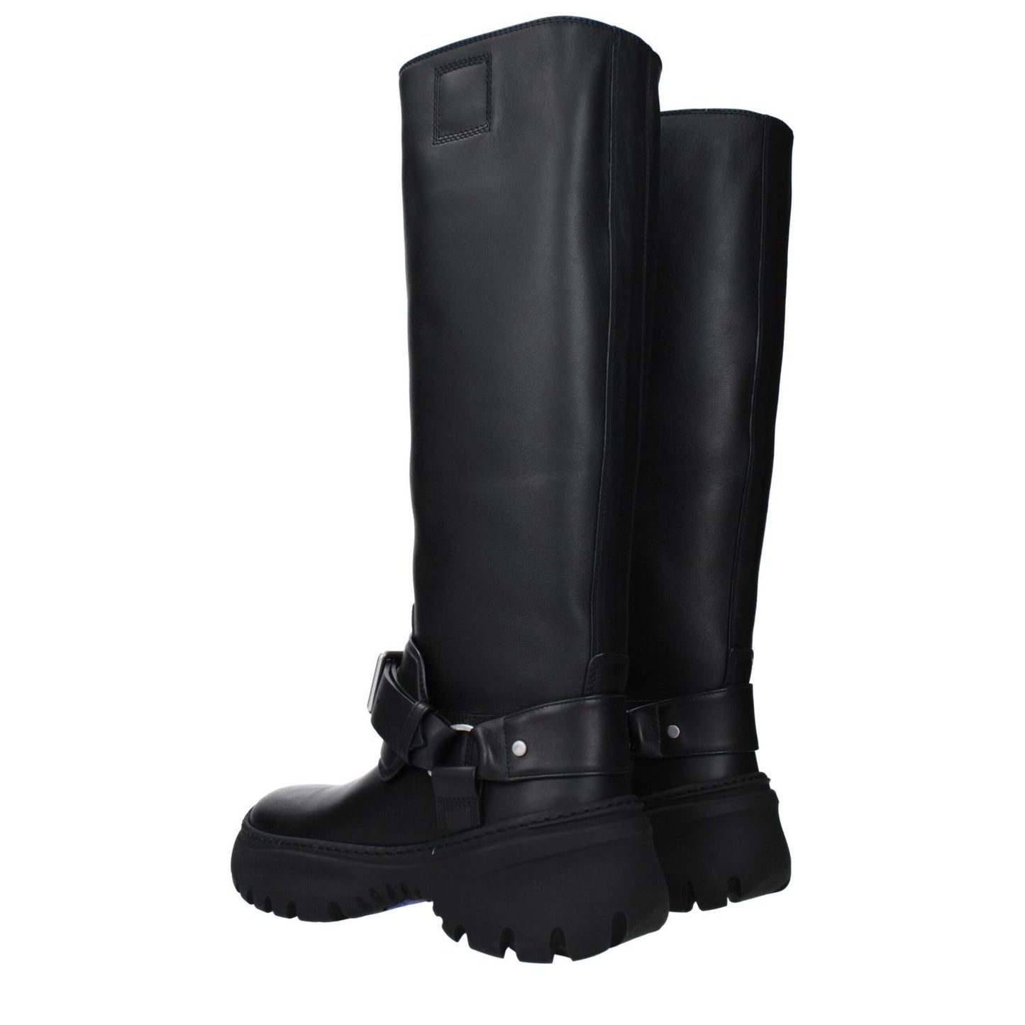 Burberry Black Leather Boots Burberry