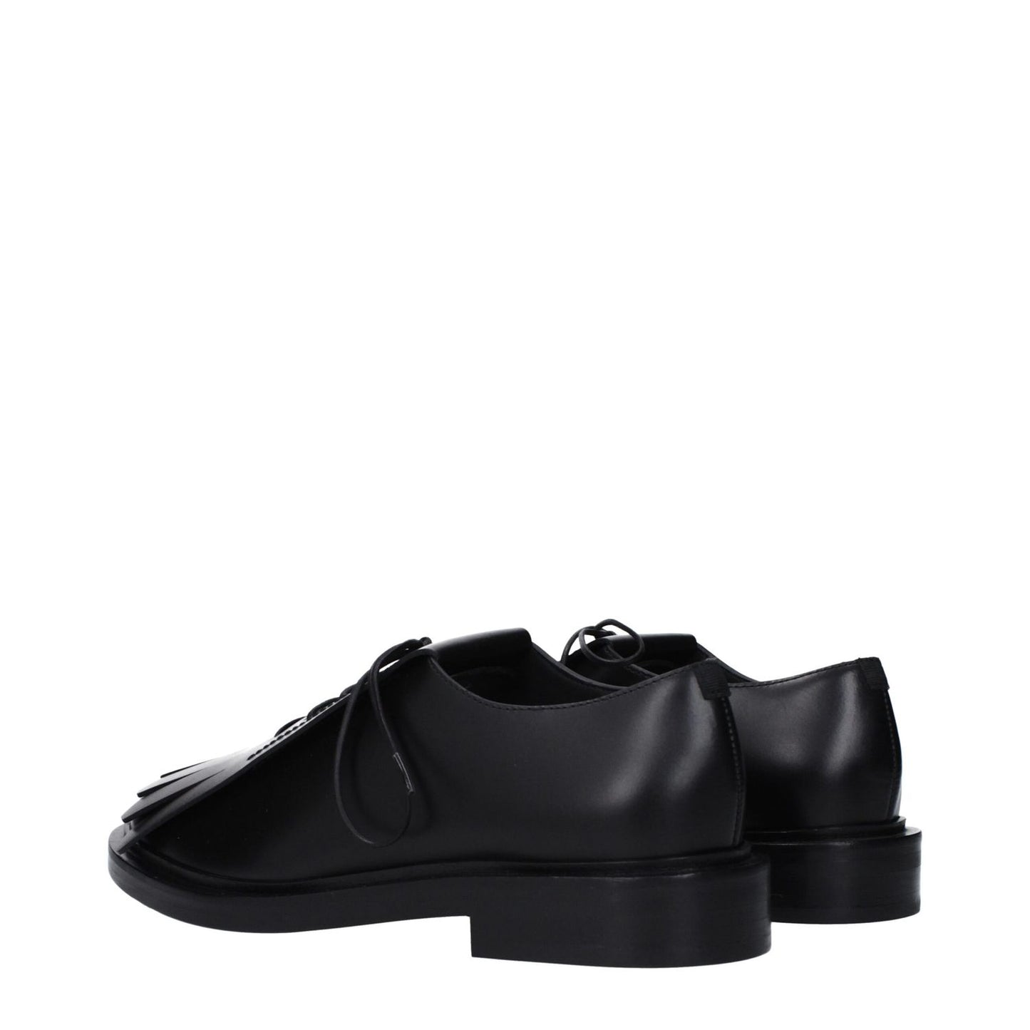Max Mara Black Leather Oxfords And Derbies