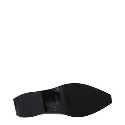 Moschino Black Leather Mules Moschino