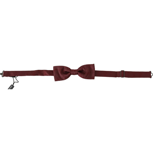 Elegant Maroon Silk Bow Tie