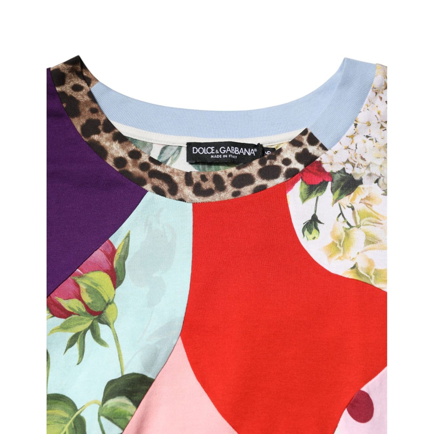 Dolce & Gabbana Multicolor Patchwork Cotton Silk Blouse Top