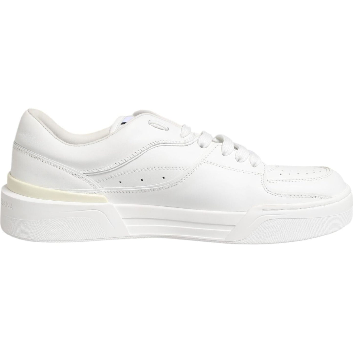 Dolce & Gabbana White Miami Leather Low Top Sneakers Shoes