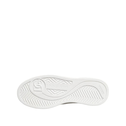 Dolce & Gabbana White Miami Leather Low Top Sneakers Shoes