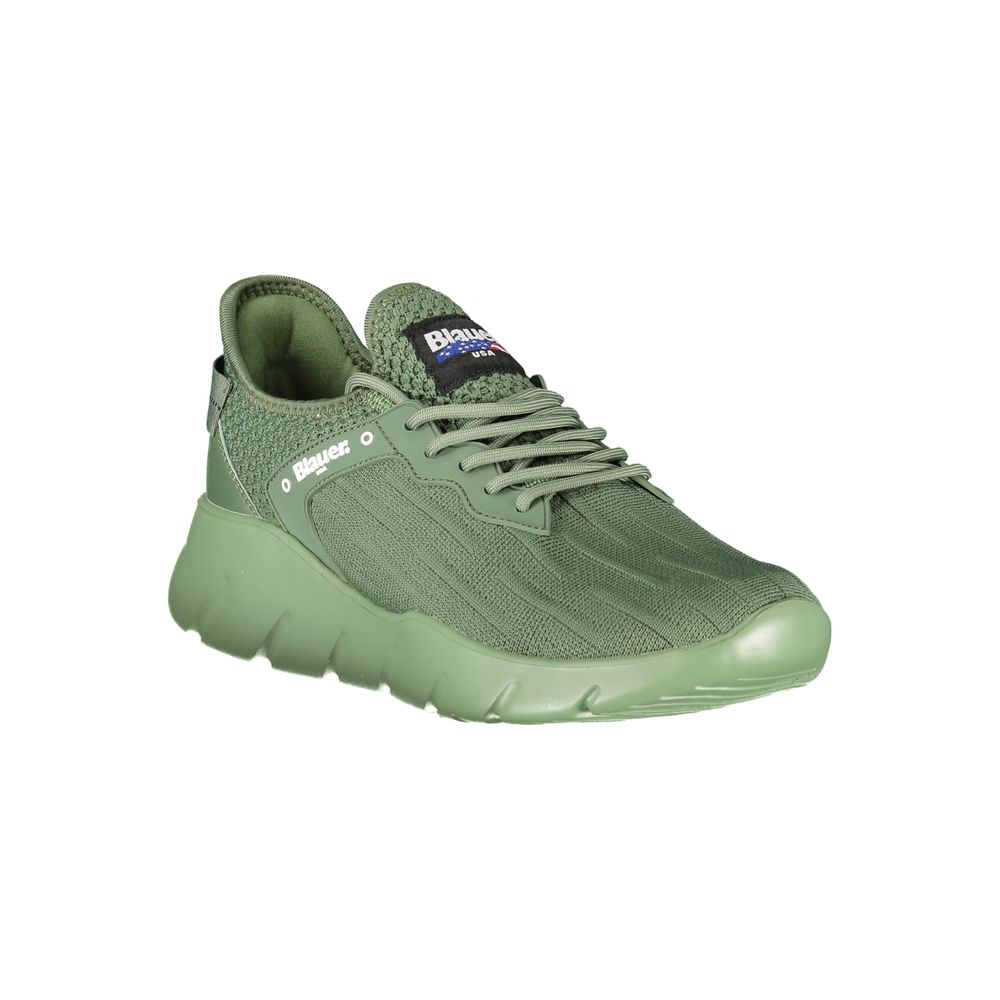Blauer Verde Polyester Men Sneaker 1728,67403481248,Athletic - Sneakers - Shoes,Blauer,EU40/US7,EU41/US8,EU42/US9,Green,Men,New with tags,Shoes,Sneakers - Shoes