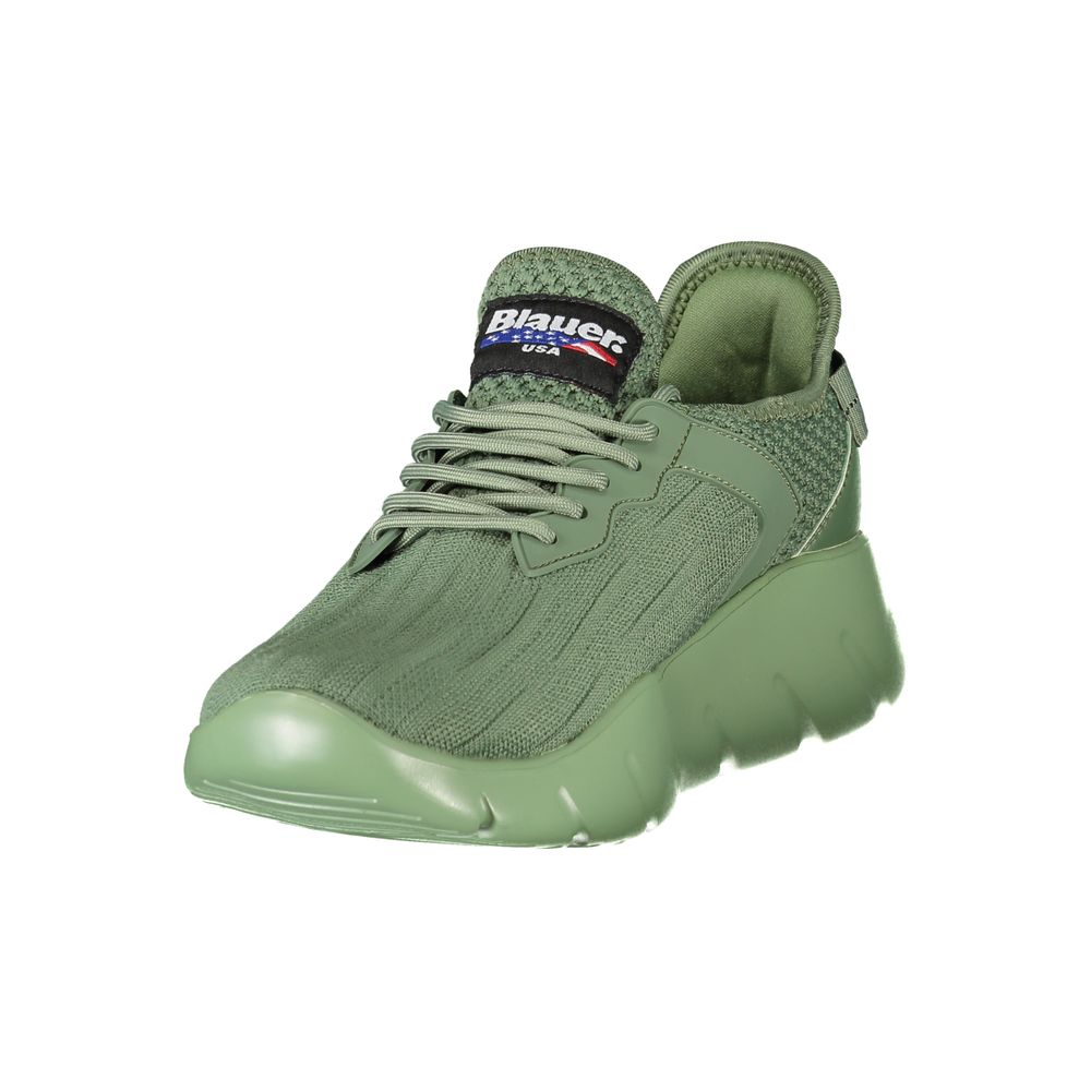 Blauer Verde Polyester Men Sneaker 1728,67403481248,Athletic - Sneakers - Shoes,Blauer,EU40/US7,EU41/US8,EU42/US9,Green,Men,New with tags,Shoes,Sneakers - Shoes