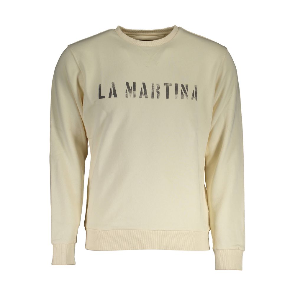 La Martina Bianco Cotton Mens Sweatshirt