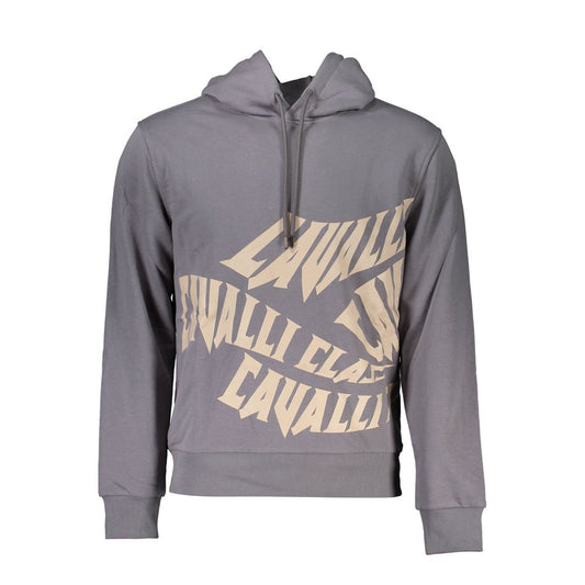 Cavalli Class Gray Cotton Men Sweater 1728,67403481248,Cavalli Class,Clothing,Gray,Men,New with tags,S,Sportswear - Clothing,Sweaters - Clothing,Sweatshirts - Sweaters - Clothing,XXL