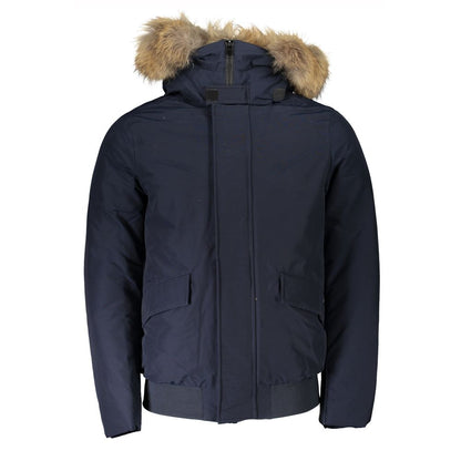 Woolrich Blue Cotton Men's Jacket