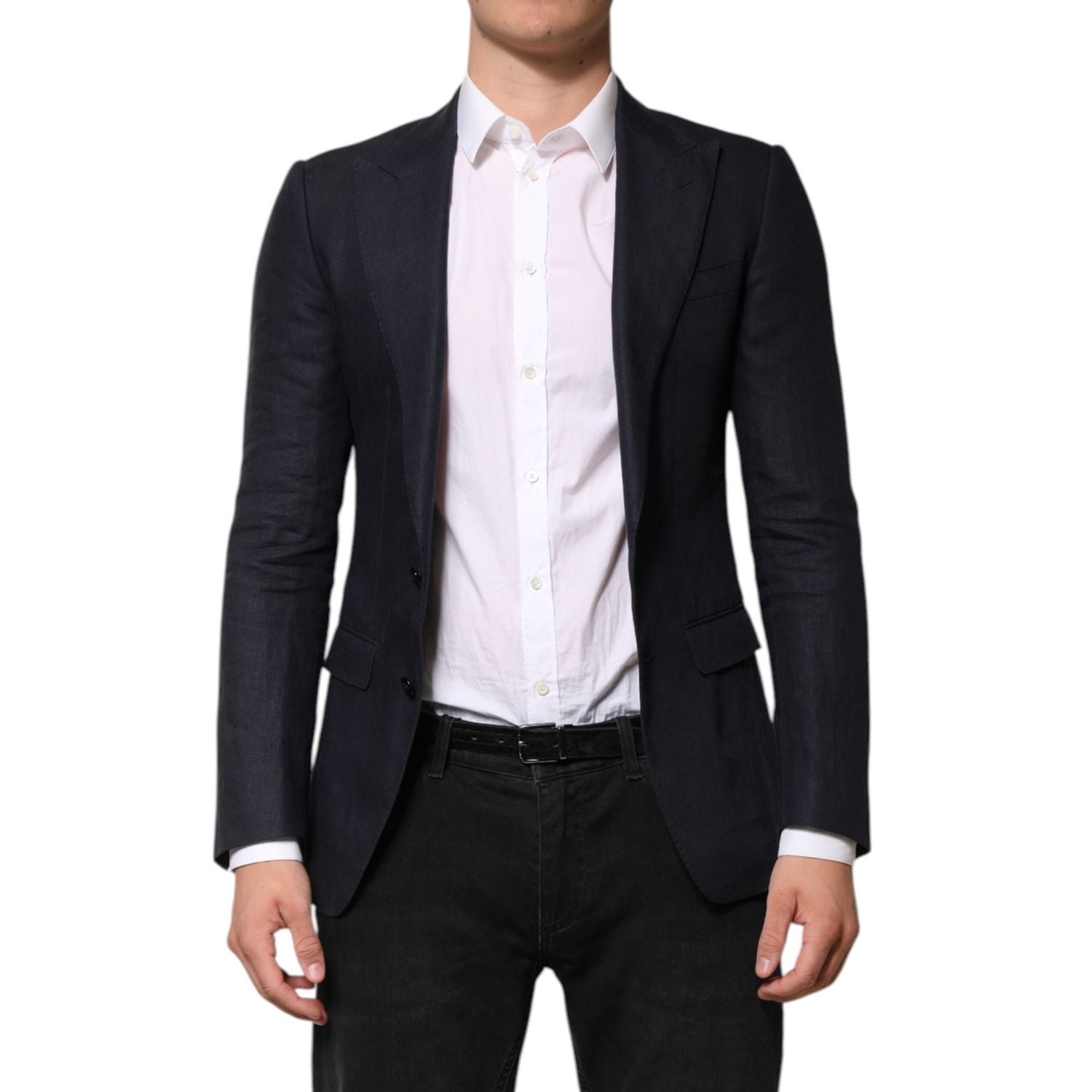 Dolce & Gabbana Dark Blue Single Breasted Men Suit Blazer