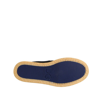 Dolce & Gabbana Black Calf Suede Slip On Ankle Boots Shoes