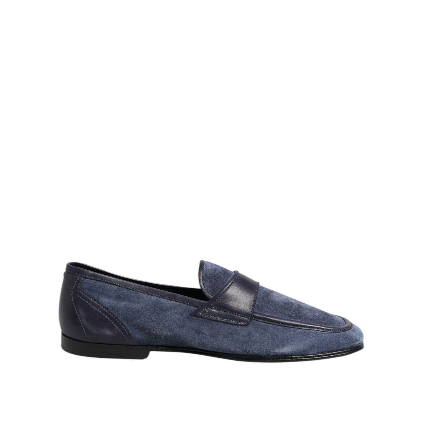 Dolce & Gabbana Blue Suede Leather Loafers Moccasin Shoes Dolce & Gabbana
