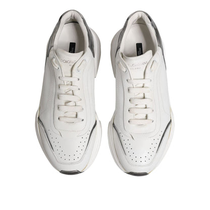 Dolce & Gabbana White Daymaster Leather Low Top Sneakers Shoes