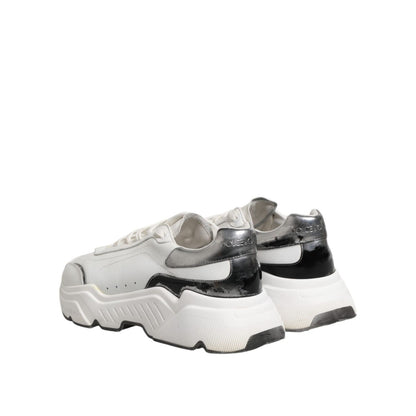 Dolce & Gabbana White Daymaster Leather Low Top Sneakers Shoes