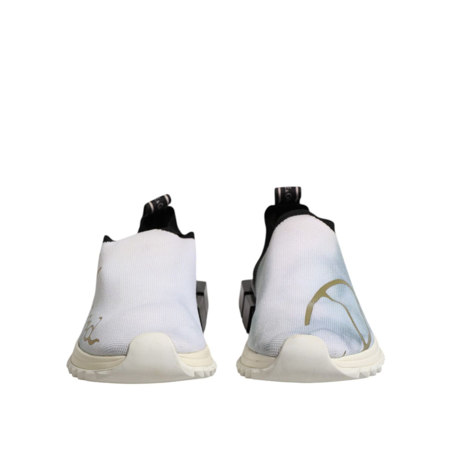 Dolce & Gabbana White Black Low Top Sorrento Sneakers Shoes