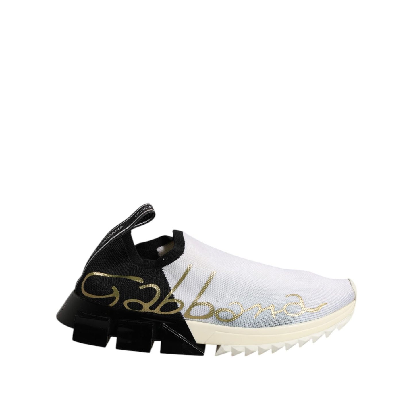 Dolce & Gabbana White Black Low Top Sorrento Sneakers Shoes