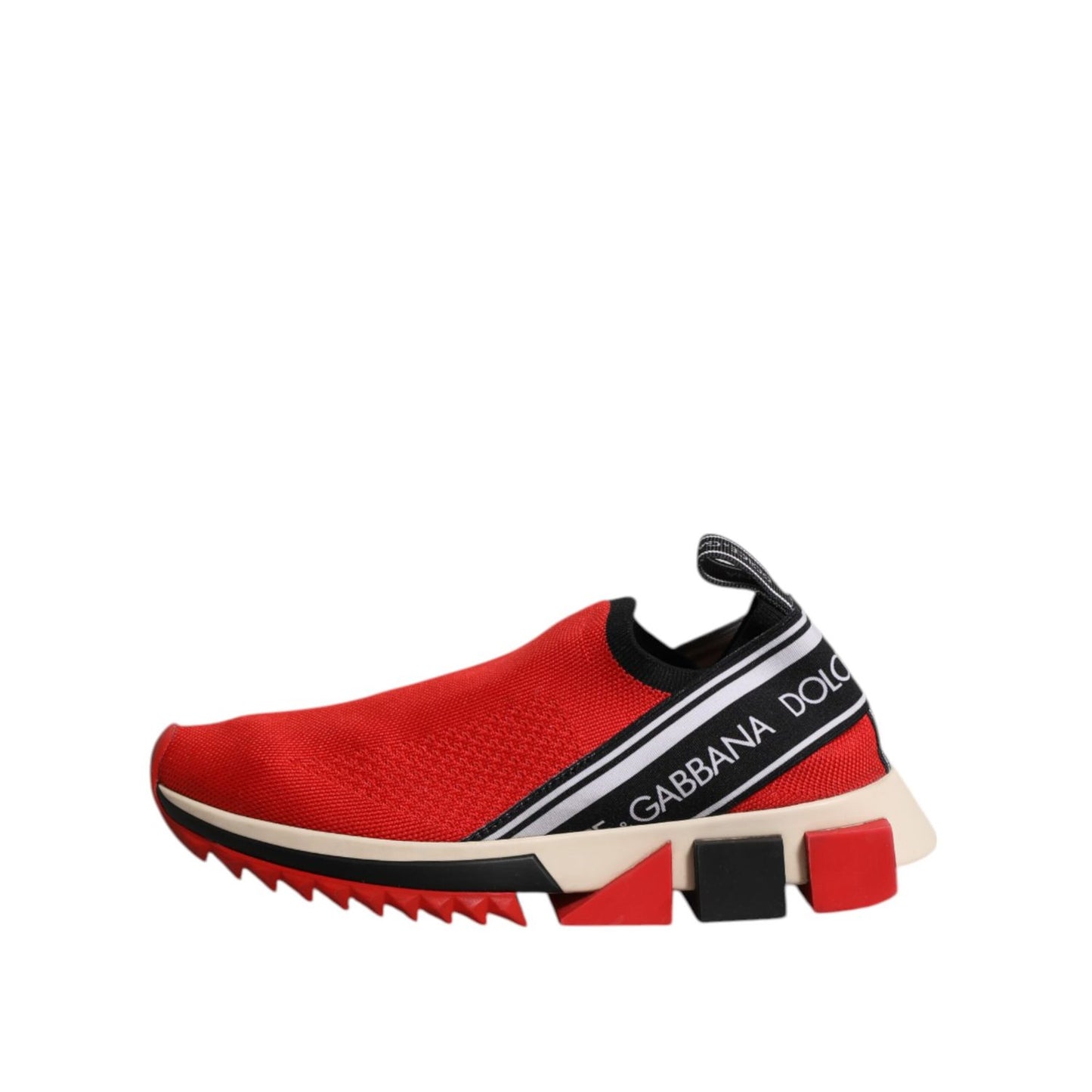 Dolce & Gabbana Red Sorrento Slip On Low Top Sneakers Shoes