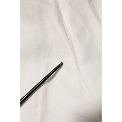 Dolce & Gabbana Cream Linen Dress Slim Formal Trouser Pants