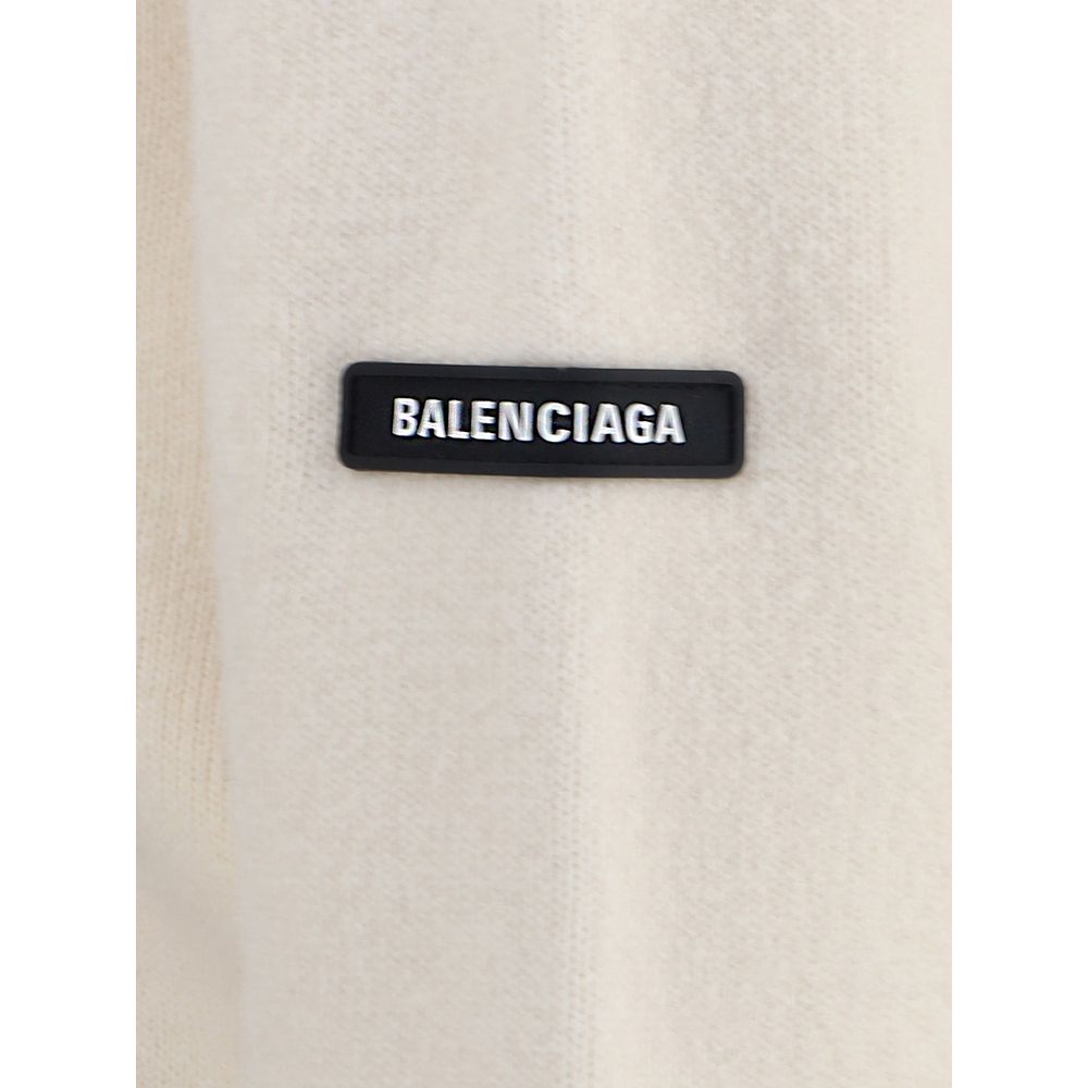 Balenciaga White Wool Sweatshirt