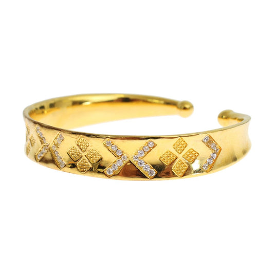 Nialaya | Elegant Gold Plated Silver CZ Bracelet| McRichard Designer Brands   